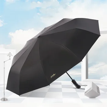 

Outdoor Large Men Rain Umbrella Automatic Open Close Folding Umbrella Windproof Vintage Black Coating Ombrellone Parasol JJ60YS