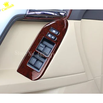 

For Toyota Land Cruiser Prado FJ150 2010-2018 ABS Plastic LHD Car window glass button control panel cover trim accessories 4PCS