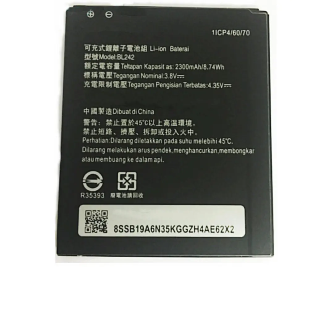 Оригинальный аккумулятор BL242 2300 мАч для Lenovo K3 K30-W A6000 A3860 A3580 A3900 A6010 аккумуляторы