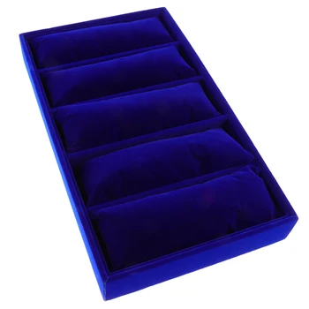 

Jewelry Tray with 5 Grids Pillows Bracelet Watch Display Holder Organizer