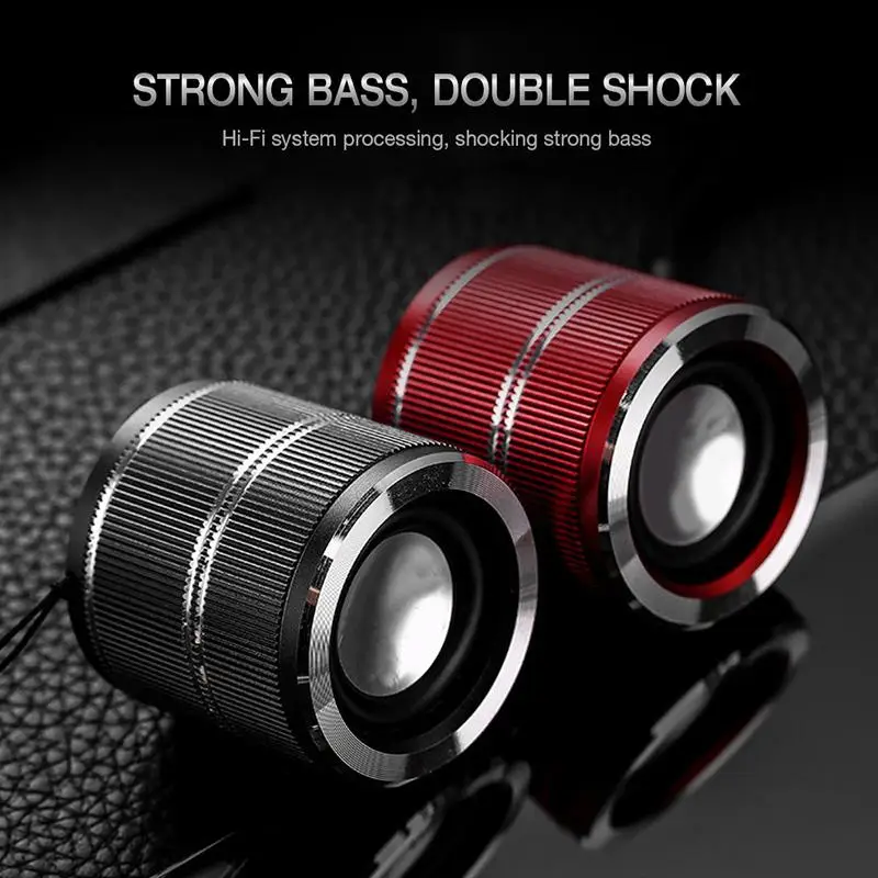 Мини беспроводной динамик TWS открытый портативный металлический корпус объектив