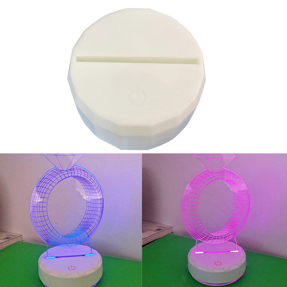Акриловый держатель для лампы, Домашний Светильник, базовый инструмент, декоративный DIY 3D ночной Светильник, аксессуары, современный 7 цветов, сменный Настольный светильник