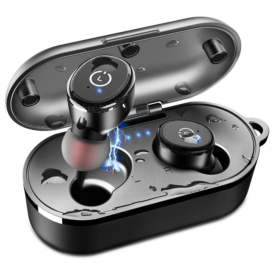 

Bluetooth Earphone Wireless Earbuds with Wireless Charging Case IPX8 Waterproof TWS Stereo Earphone with Mic Headset Deep Bass