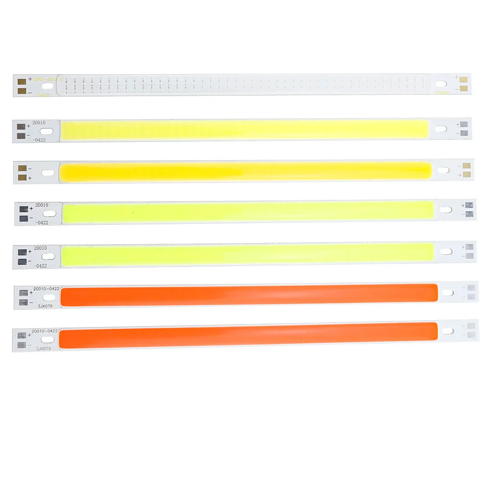200 * 10MM LED12V 10W COB elongated light source lamp made cars Red Green Blue White DIY LED chip warm white bar | - Цена: US $2.85 - 4.30