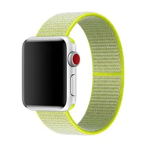 Спортивный нейлоновый ремешок для apple watch 4, apple watch 5, ремешок correa iwatch 44 мм, 40 мм, 38 мм, 42 мм, apple watch series 4, 3, 2, 1 - Цвет ремешка: flash light