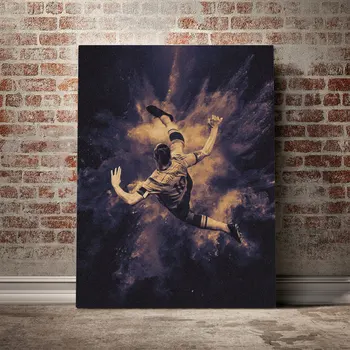 

Zlatan Ibrahimovic Framed Wooden Frame Canvas Wall Art Decoration prints for room Home bedroom decor Painting Decorative Picture