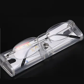 

Imwete Frameless Reading Glasses Men Women Progressive Transparent Glasses Rimless Presbyopic Glasses with case 1.5 2.0 2.5 3.0