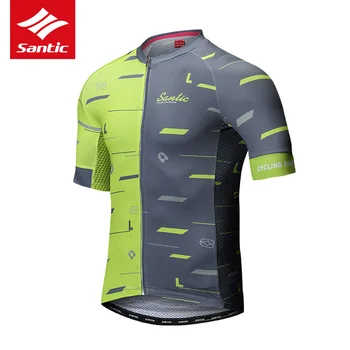 

Santic Cycling Jersey Men Short Sleeve MTB Road Bike Shirt Breathable Quick Dry Downhill Bicycle Jersey Maillot Ciclismo Clothes