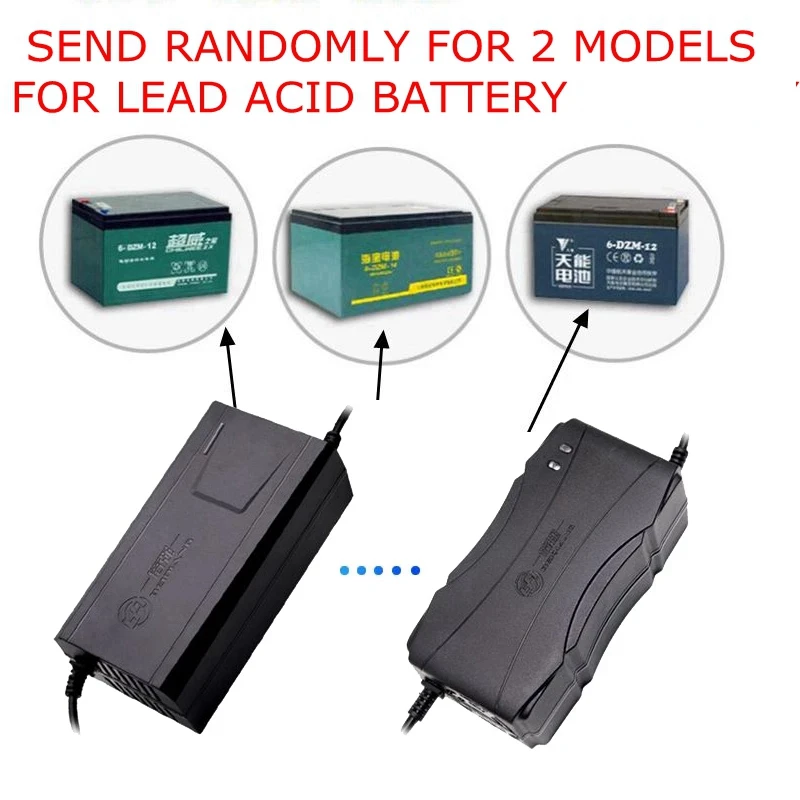 Battery Charger 48V/60V/72V 2.8A Smart Lead Acid Battery Charger EU Plug AC 220V for AGM VRLA Gel Dry Wet Accumulator 20AH 14AH 12AH