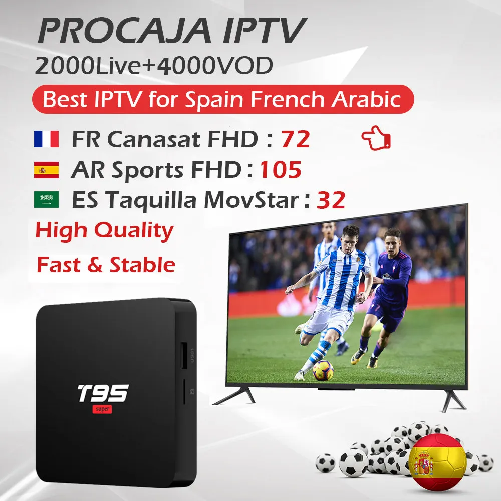 T95 супер Android 10,0 ТВ приставка Испания IP tv Allwinner H3 четырехъядерный 2G/16G 4K wifi Смарт ТВ приставка Португалия Франция Арабский IP tv