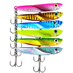 New Arrival Metal Laser VIB Fishing Lure 11g 15g 21g Fishing Tackle Crankbait Vibration Spoon Spinner Sinking Bait Tackle