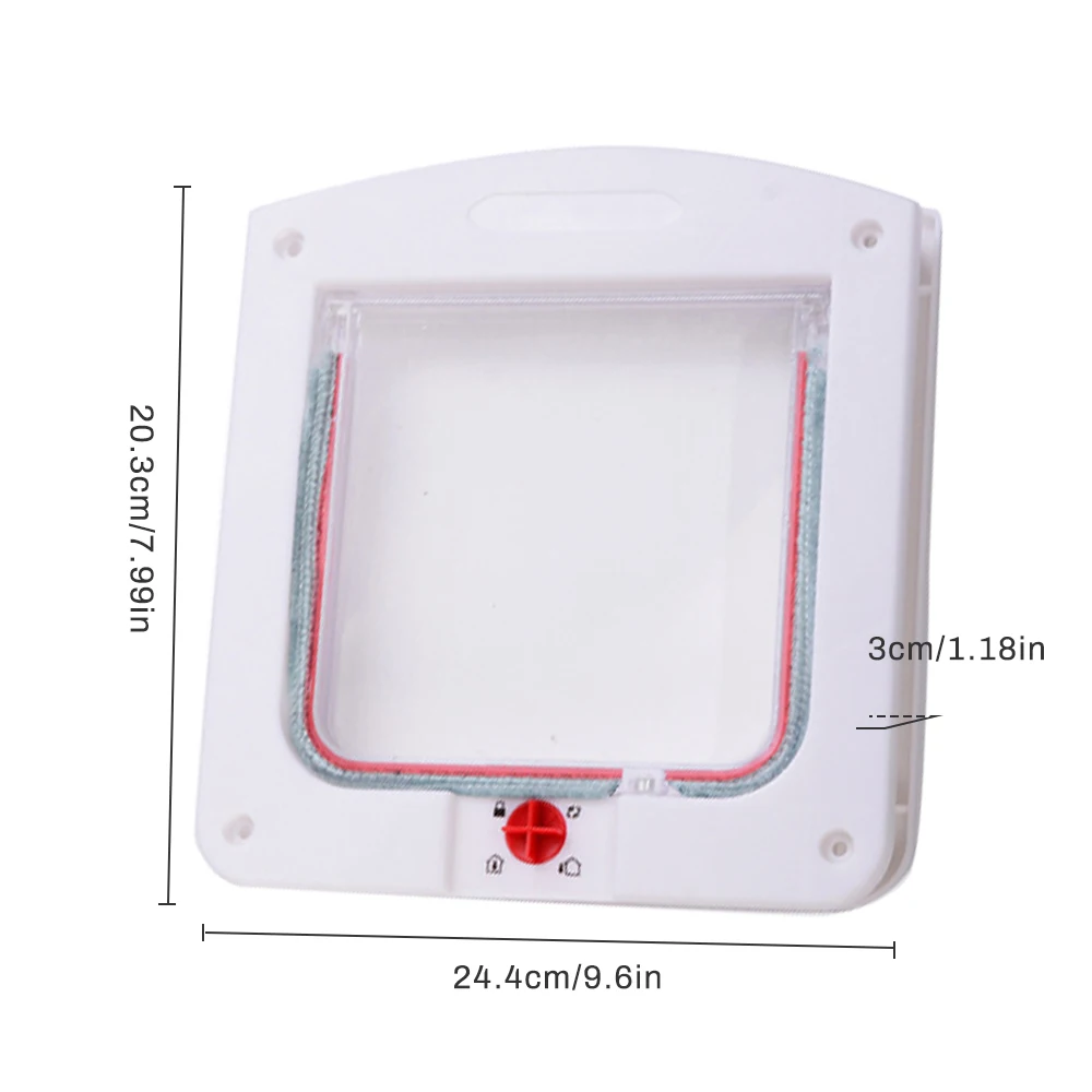 Кошка лоскут двери с 4 способа замок безопасности клапаном дверные замки для собаки с котенком для маленьких питомцев и ворота комплект кошка двери