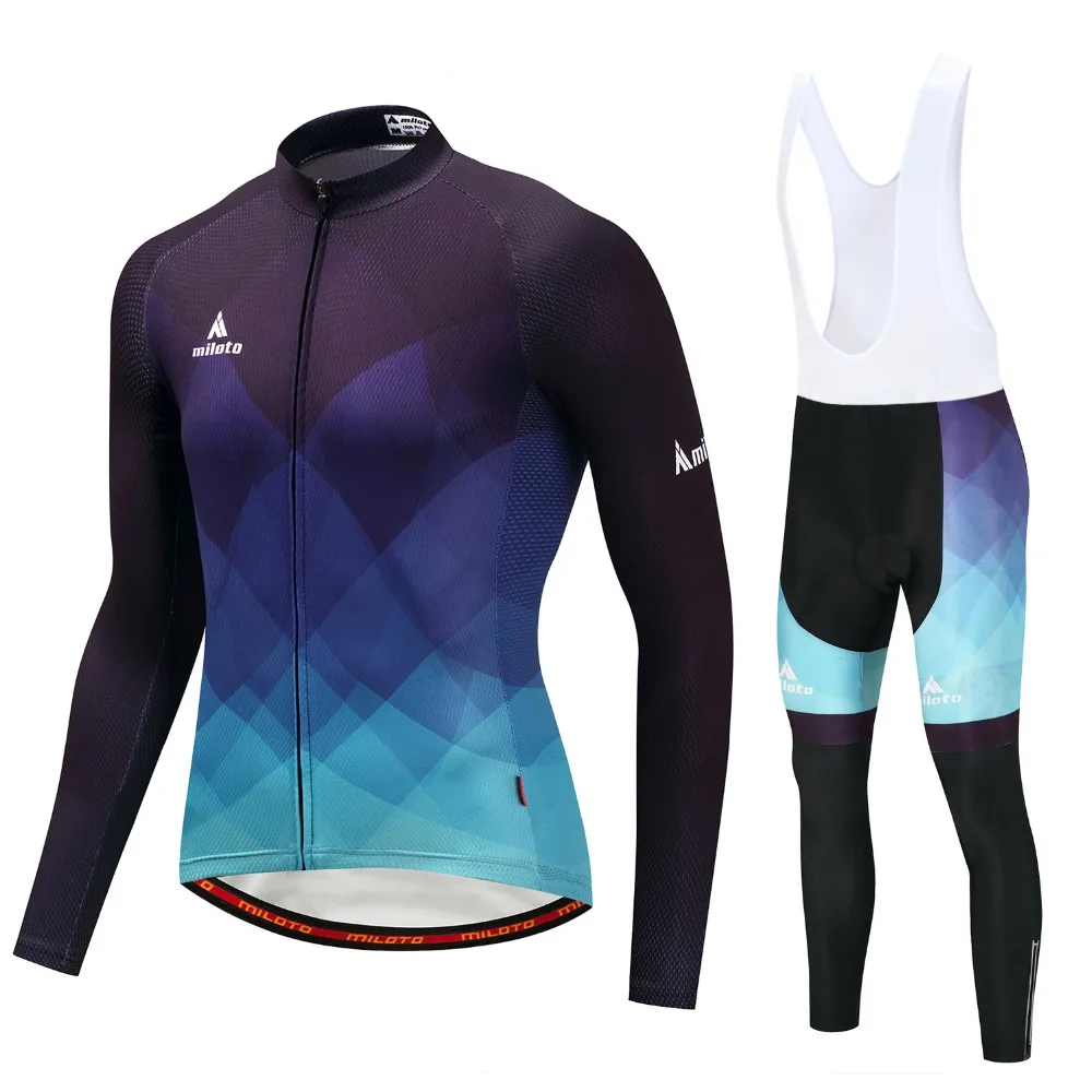 MILOTO зимняя одежда для велоспорта, Майо ciclismo, термо флисовые длинные комплекты,, мужские костюмы для горного велосипеда, гоночные комплекты для езды на велосипеде