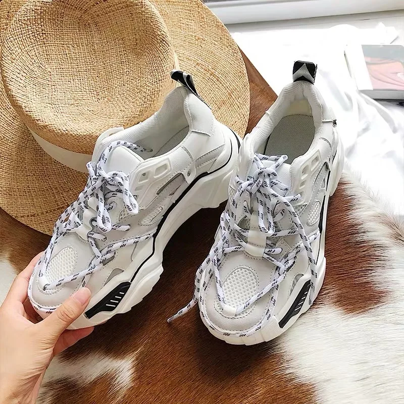 

2019 Spring And Summer Korean-style Versatile INS Network Red Fire Dad Shoes Women's Platform Thick Bottomed Breathable Sports U