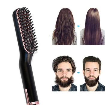 

Hair Straightening Irons Beard Grooming kit Boy Multifunctional Straightening Heating Combs Men Beard Heated Comb Electric Hair