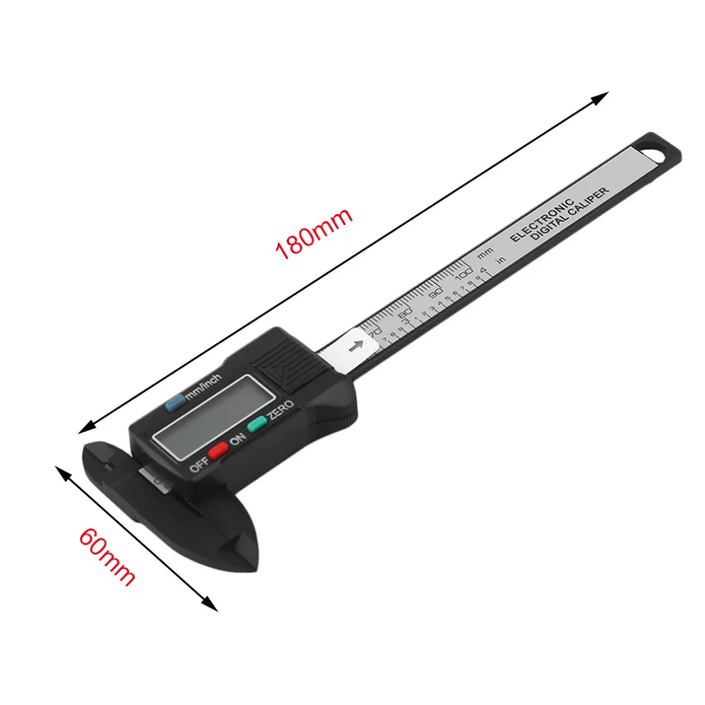 Практичный мини цифровой штангенциркуль 0-100 мм/0,2 мм композиты из углеродного волокна мм и дюймовый штангенциркуль, измерительные инструменты