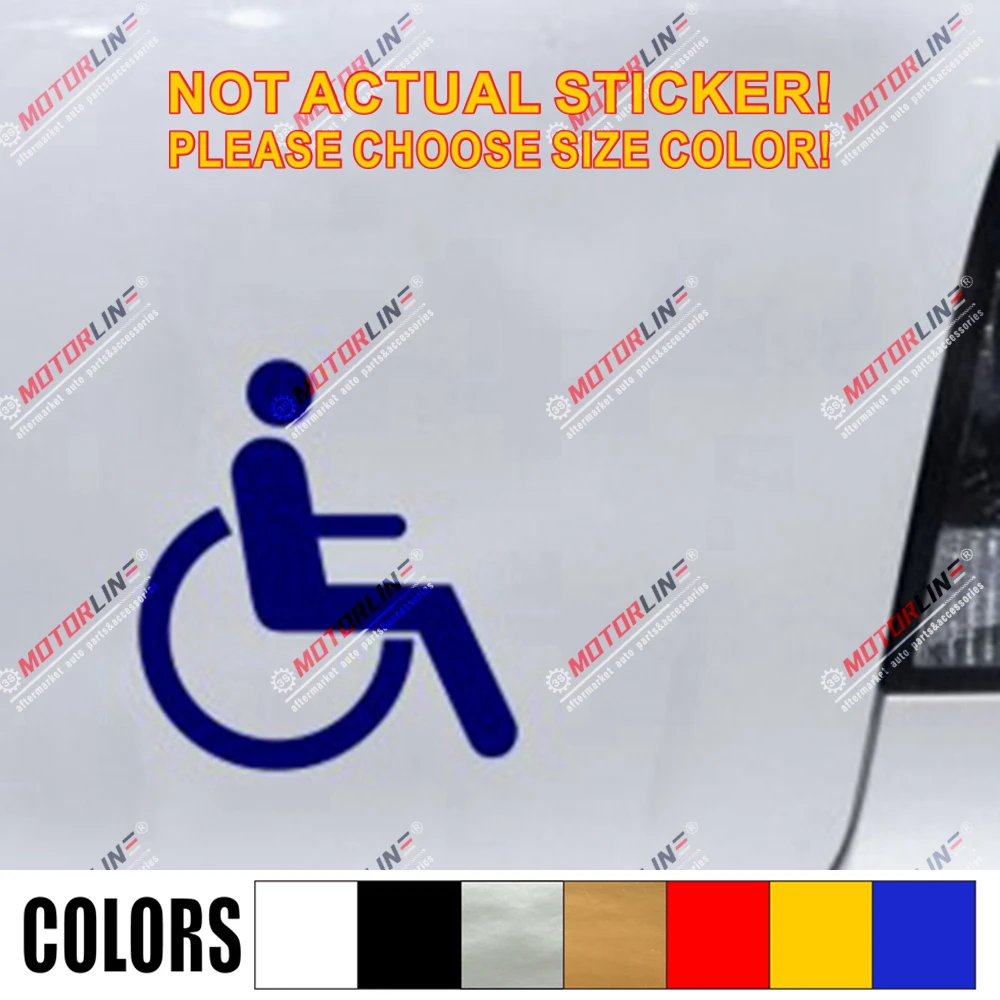 Handicap Symbol Decal Sticker Car Vinyl Wheelchair Disabled Pick Size