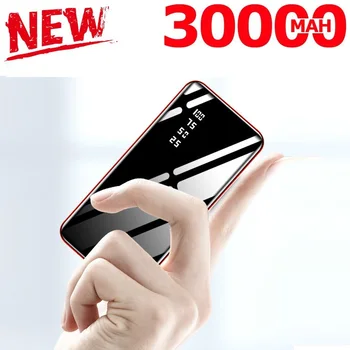 30000 10000mahソーラーパワーバンク外部バッテリー2 usb led powerbankポータブル携帯電話ソーラー充電器xiaomi iphone huawie