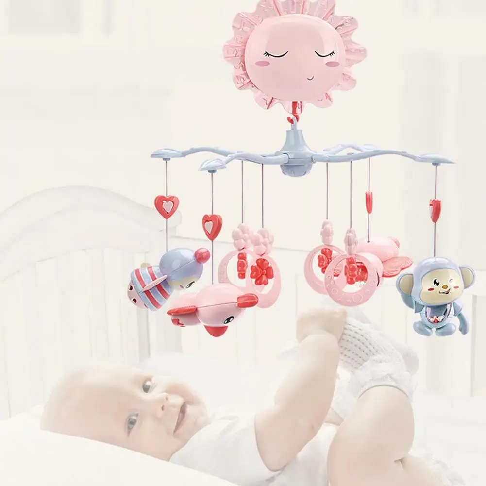 1500g Musical Baby Crib Mobile Toy Baby Crib Bell 360 Rotating Safe