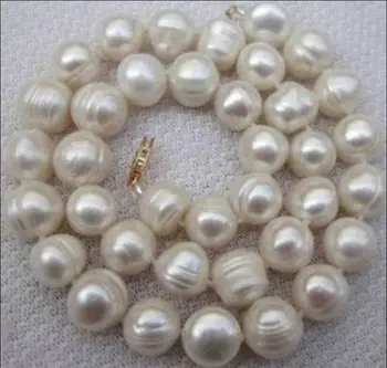 

>>10-11MM WHITE SOUTH SEA BAROQUE PEARL NECKLACE 18INCH