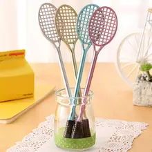 Stylos à encre Gel pour bureau et école, nouveauté, Style raquette de Badminton, 4 pièces