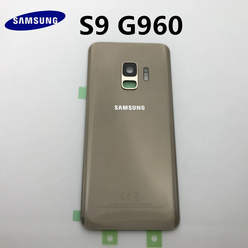 10 шт.,, новинка, для samsung Galaxy S9 edge, G960, G960F, SM-G960F, Задняя стеклянная крышка, задняя крышка, крышка батареи, замена корпуса