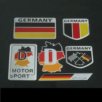 

6pc Car Sticker For bmw e46 e90 e60 f30 f10 e39 e36 f20 e87 e70 e30 e92 Motorcycle Car Accessories Germany Flag Aluminum Alloy