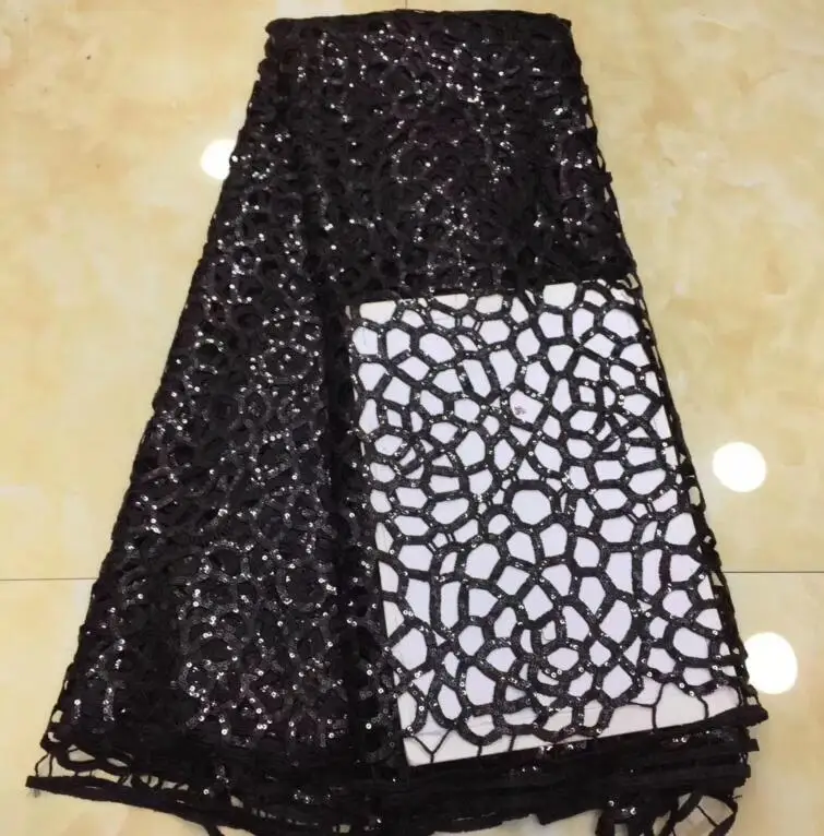 

classic french net fabric with sequins top sale S-9954 nigerian lace fabric