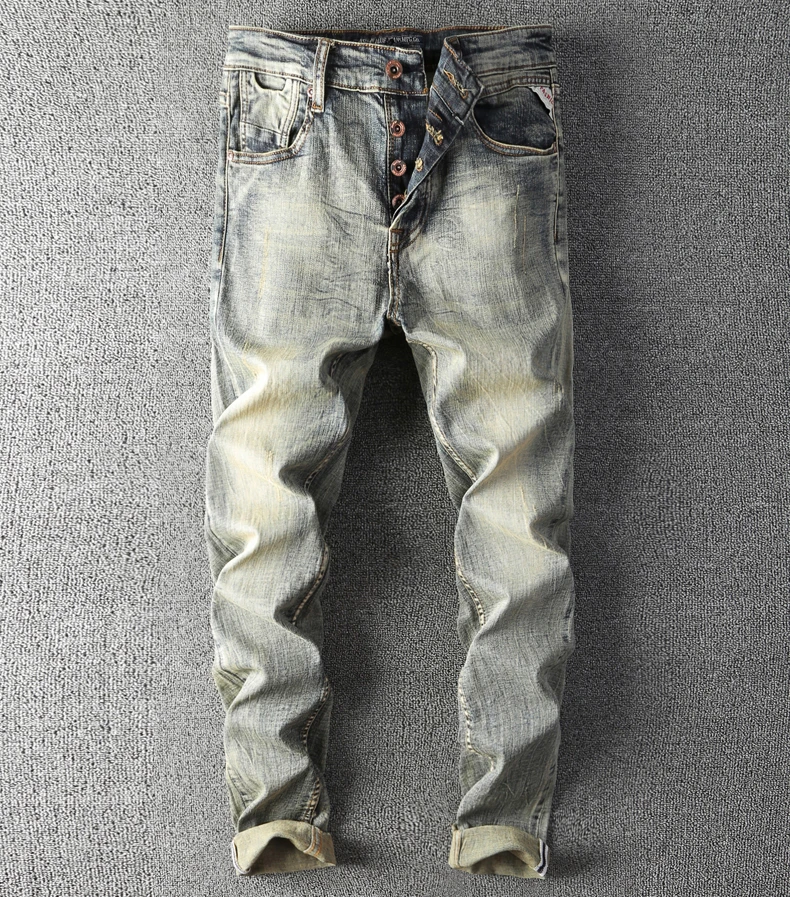 Lente уличная одежда Broek Hoge Kwaliteit джинсы Mannen Kleding узкие джинсы Mannen effeen Gat Heren джинсы Enkellange