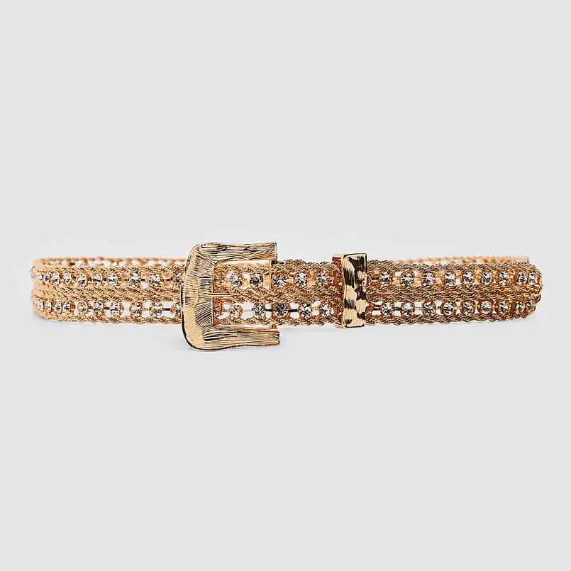 Girlgo богемная Мода Полный Кристалл Bling ZA пояс для женщин модная Пряжка Серебряный цвет талии живота аксессуары ювелирные изделия Вечерние - Цвет: Style 3