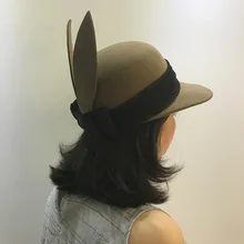 01909-xintao-rabbit уха шерсти зимние теплые милые леди шляпа козырек для мужчин и женщин для отдыха шляпа для конной езды