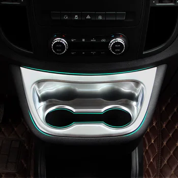 

Accessories For Mercedes Benz Vito Valente Metris 2014-2018 Matte Silver ABS Chrome Front Water Cup Cover Trim Car Styling