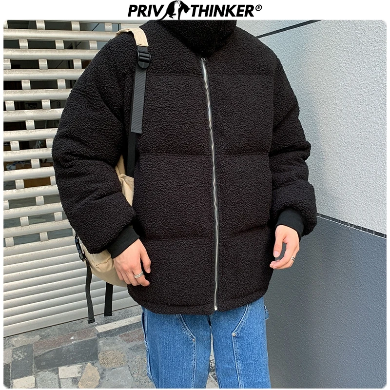 Privathinker зимние мужские парки со стоячим воротником, Теплая мужская ...