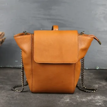 

New Style Vintage Leather Bucket Bag Women's Messenger Bag handbags women bags woman clutch bag 2020 crossbody bag clutch bag