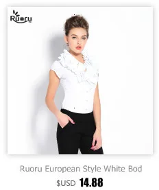Ruoru, Женская официальная одежда, белая рубашка, рабочие топы размера плюс, Офисная рубашка, боди с длинным рукавом, блузки, Blusas Femininas Blue