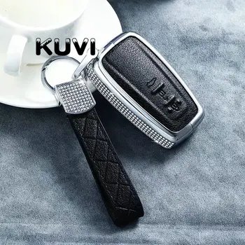 

Luxury Diamond Alloy Leather Key fob Case for Toyota Camry 2017 2018 CHR Prius Corolla RAV4 Remote 3 Button Keyless Cover Case