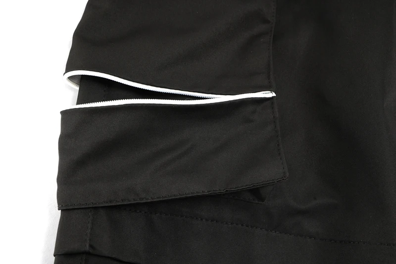 Гарем джоггеры Harajuku Sweatpant хип хоп брюки мужские ленты Цвет Блок черный карман брюки карго
