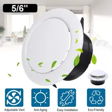 

Round Air Ventilation Cover Wall Hole Abs Air Outlet Vent Cap Exhaust Grille Wall Ceiling Ducting Heating Cooling 125mm 150mm