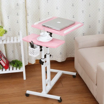

Foldable Computer Table Adjustable Portable Laptop Desk Rotate Laptop Bed Table Can be Lifted Standing Desk Simple Computer Desk