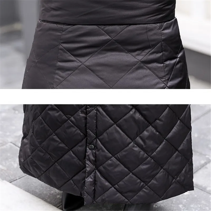 Длинная юбка женская зимняя мода высокой талией на пуговицах хлопчатобумажные юбки женские плюс размер толстая теплая юбка макси клетчатые юбки DS50859