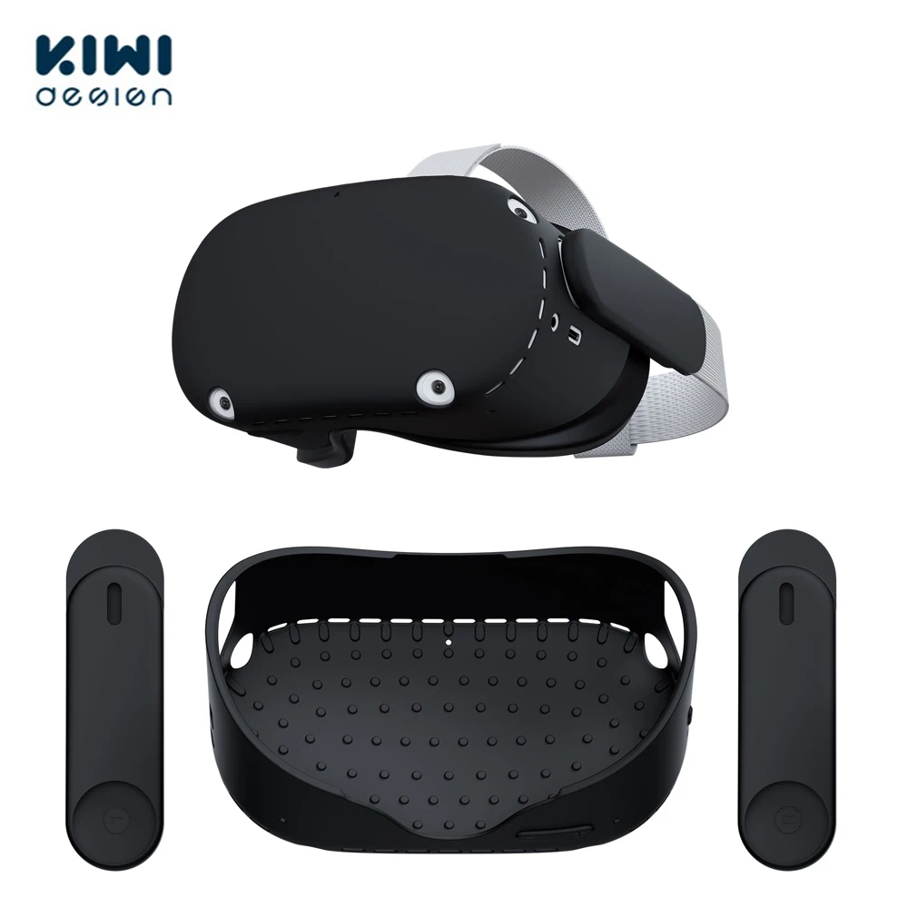 Funda Rígida, Transparente KIWI design VR Shell para Oculus Quest 2 Cubierta Protectora con Dos Lados Protectora