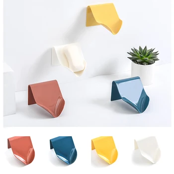 

1Pc Wall-Mounted Punch-Free Drain Soap Box Sucker Soap Holder Dish Bathroom Organizer Storage Box Plastic Tray Holder Container