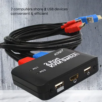 

2 Ports USB HDMI KVM switch USB 2.0 Switcher HDMI KVM switch For Keyboard Mouse Printer Monitor Shared Keyboard Video Display