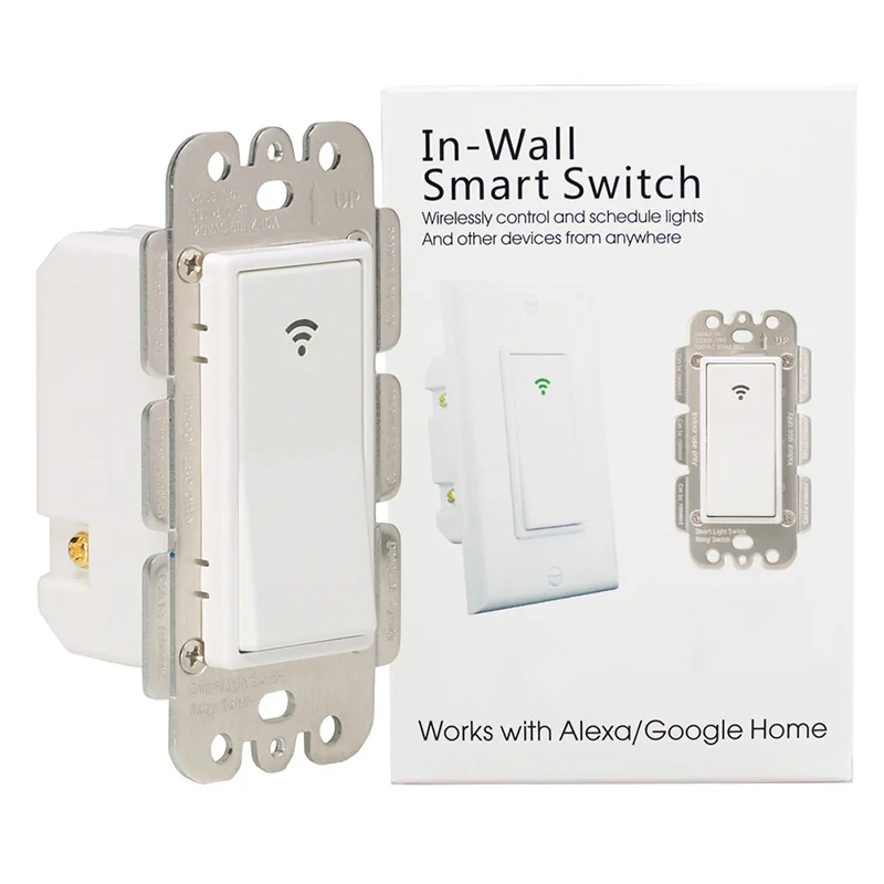 AAAE Top-Smart Switch WiFi мобильный телефон дистанционное управление 2,4 ГГц WiFi настенный домашний переключатель для Alexa/Google Home