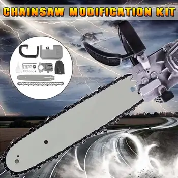 

Doersupp 10 Inch 33cm DIY Chainsaw Bracket Changed 100 125 150 Angle Grinder Into Chain Saw for Electric Saw Parts Woodworking