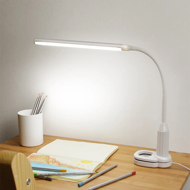 

Eye Protect LED Table Lamp Study Desk Lamp Clamp Clip Light office Stepless Dimmable Bendable USB Touch Switch Sensor Control