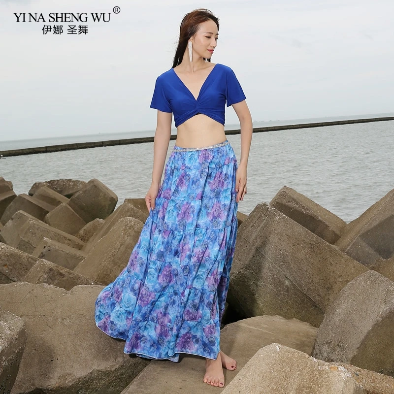 Tribal Belly Dance Performance Gypsy Clothes Bohemia Floral Skirt Women