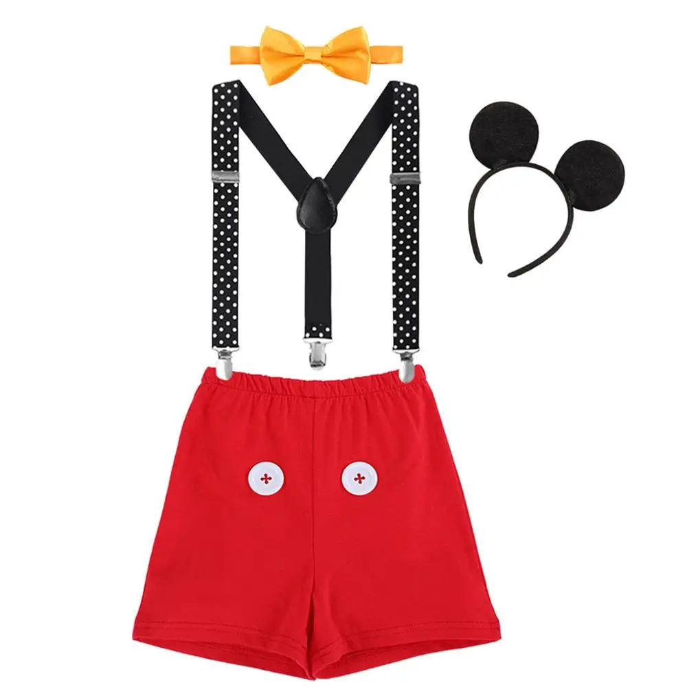 Милая одежда для малышей; одежда для костюмированной вечеринки с Микки Маусом; одежда для дня рождения; наряд для фотосессии; наряд для первого дня рождения для мальчиков - Цвет: D