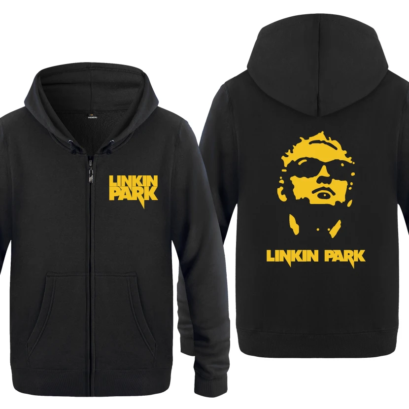 Linkinpark Linkin Park LP Rock толстовки рэп мужские мужская молния с капюшоном флисовые толстовки кардиганы - Цвет: HEY HUAT