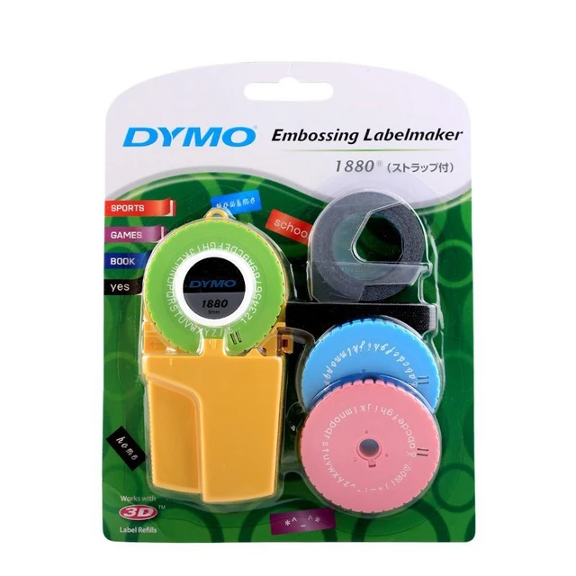 Dymo 1880 Embossing Manual Label Printer with 3D Embossing tape plastic label for Dymo label maker machine Manual Typewriter machine